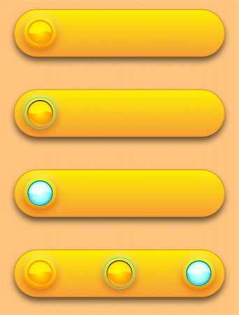 Long button, off, selected and pushed, vector illustration, eps10 Fotografie stock - Microstock e Abbonamento, Codice: 400-05927953