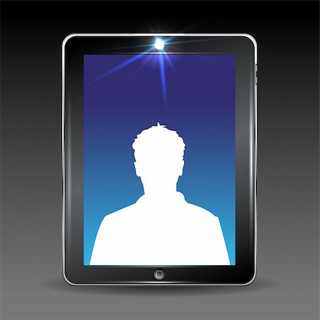 simsearch:622-08122902,k - Video conversation by cell or tablet computer, vector illustration, eps10, 4 layers Stock Photo - Budget Royalty-Free & Subscription, Code: 400-05927983