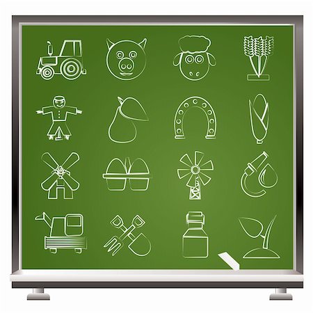 Agriculture and farming icons - vector icon set Stock Photo - Budget Royalty-Free & Subscription, Code: 400-05928320