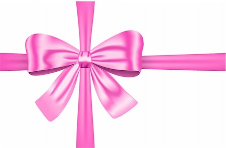 simsearch:400-05699224,k - Nice pink ribbon with bow for gift, cards and decorations. Vector illustration Foto de stock - Super Valor sin royalties y Suscripción, Código: 400-05928769