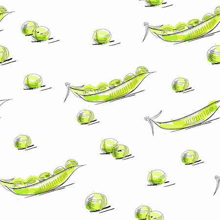 pod peas - Seamless wallpaper with pea Stock Photo - Budget Royalty-Free & Subscription, Code: 400-05920044