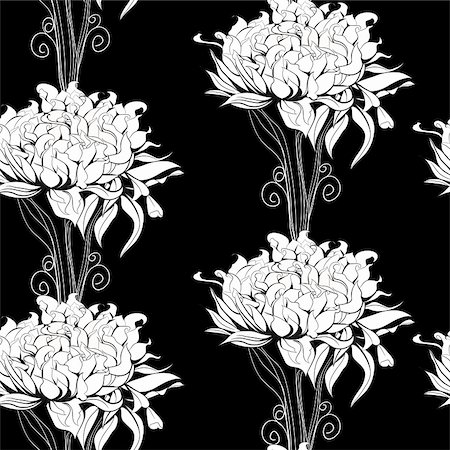 floral patterns peony - Floral seamless pattern with paeony flowers Foto de stock - Super Valor sin royalties y Suscripción, Código: 400-05920058