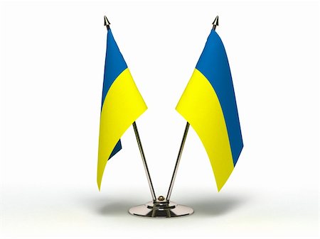 Miniature Flag of Ukraine (Isolated with clipping path) Foto de stock - Royalty-Free Super Valor e Assinatura, Número: 400-05920416
