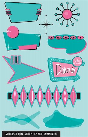 rock music clip art - A wide selection of retro, 1950’s-style vector elements for logos, labels, menus, and more! Drop in your text and go, daddi-o Foto de stock - Super Valor sin royalties y Suscripción, Código: 400-05920528