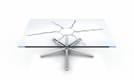 simsearch:400-06102809,k - Illustration of a glass table on a white background Stock Photo - Budget Royalty-Free & Subscription, Code: 400-05920583