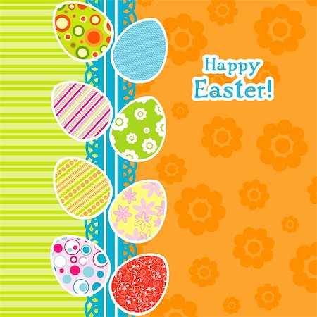 simsearch:400-05925759,k - Template Easter greeting card, vector illustration Photographie de stock - Aubaine LD & Abonnement, Code: 400-05920674