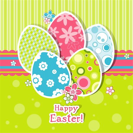 simsearch:400-05925759,k - Template Easter greeting card, vector illustration Photographie de stock - Aubaine LD & Abonnement, Code: 400-05920676