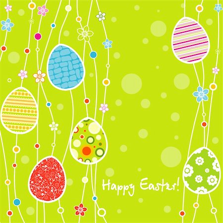 simsearch:400-05925759,k - Template Easter greeting card, vector illustration Photographie de stock - Aubaine LD & Abonnement, Code: 400-05920677