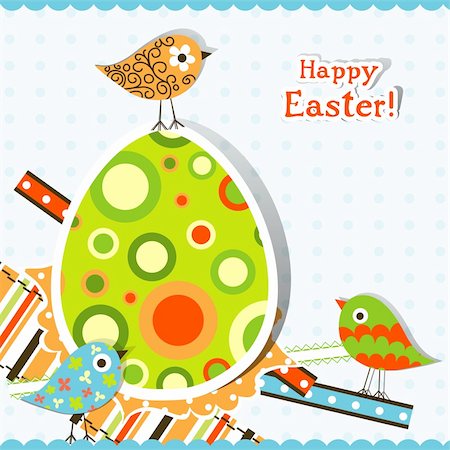 simsearch:400-05925759,k - Template Easter greeting card, vector illustration Photographie de stock - Aubaine LD & Abonnement, Code: 400-05920678