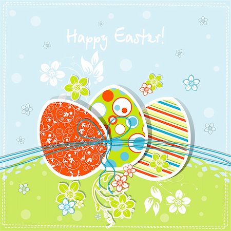 simsearch:400-05925759,k - Template Easter greeting card, vector illustration Photographie de stock - Aubaine LD & Abonnement, Code: 400-05920672
