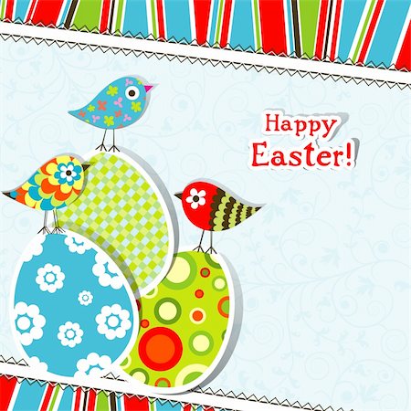 simsearch:400-05925759,k - Template Easter greeting card, vector illustration Photographie de stock - Aubaine LD & Abonnement, Code: 400-05920673