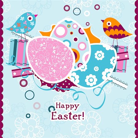 simsearch:400-05925759,k - Template Easter greeting card, vector illustration Photographie de stock - Aubaine LD & Abonnement, Code: 400-05920686