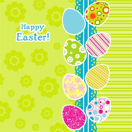 simsearch:400-05925759,k - Template Easter greeting card, vector illustration Photographie de stock - Aubaine LD & Abonnement, Code: 400-05920681