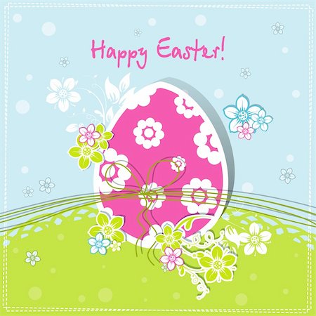 simsearch:400-05925759,k - Template Easter greeting card, vector illustration Photographie de stock - Aubaine LD & Abonnement, Code: 400-05920682