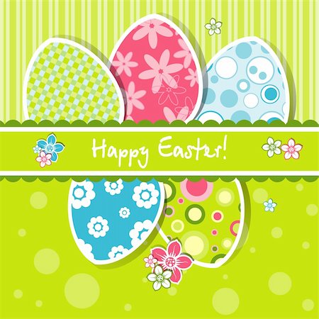 simsearch:400-05925759,k - Template Easter greeting card, vector illustration Photographie de stock - Aubaine LD & Abonnement, Code: 400-05920693