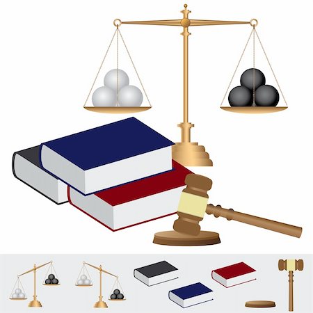 simsearch:614-02002800,k - Set of objects about justice theme on the white background. Also available as a Vector in Adobe illustrator EPS 8 format, compressed in a zip file. Foto de stock - Super Valor sin royalties y Suscripción, Código: 400-05920718