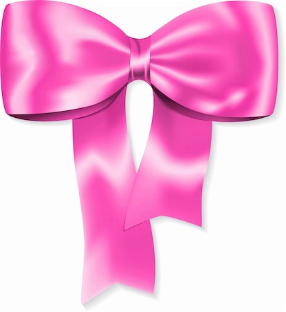 simsearch:400-05919918,k - Nice pink bow for gifts and decorations. Ribbon. Vector illustration Foto de stock - Royalty-Free Super Valor e Assinatura, Número: 400-05922991