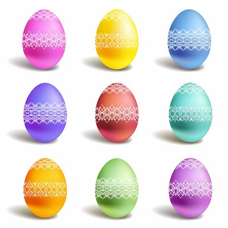 easter lily background - Set of vector color easter eggs Stock Photo - Budget Royalty-Free & Subscription, Code: 400-05923912