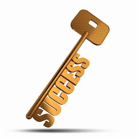 faberfoto (artist) - Success gold key isolated on white  background - Gold key with Success text as symbol for success in business - Conceptual image Stock Photo - Budget Royalty-Free & Subscription, Code: 400-05939071