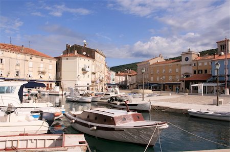 View of the harbor from the town of Cres on the island of Cres in Croatia Stock Photo - Budget Royalty-Free & Subscription, Code: 400-05939243
