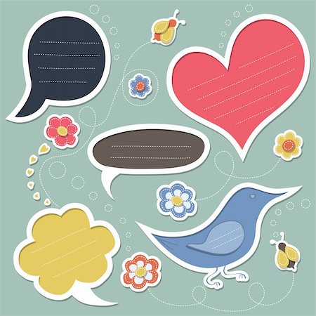 vector stickers for text Stock Photo - Budget Royalty-Free & Subscription, Code: 400-05939464