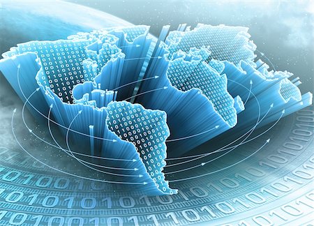 World Map interconnected by information. Concept of global information and technology of communication. Photographie de stock - Aubaine LD & Abonnement, Code: 400-05933175