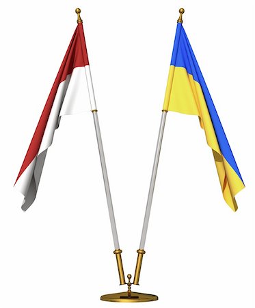 simsearch:400-04186091,k - flags of  Ukraine and Poland isolated on white - rendering Stock Photo - Budget Royalty-Free & Subscription, Code: 400-05946919