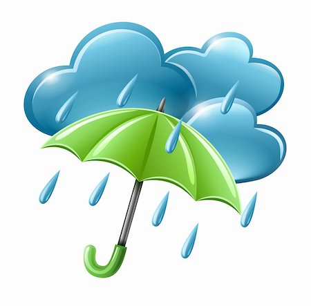 simsearch:400-04531867,k - rainy weather icon with clouds and umbrella vector illustration isolated on white background EPS10. Transparent objects used for shadows and lights drawing. Stock Photo - Budget Royalty-Free & Subscription, Code: 400-05947448