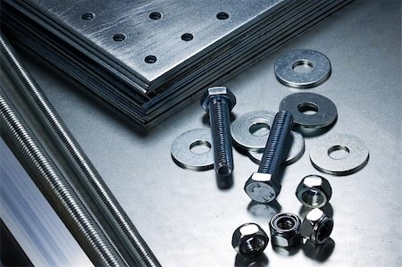 Metal work tools, steel parts. Stock Photo - Budget Royalty-Free & Subscription, Code: 400-05947520