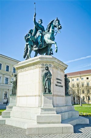 An image of the King Ludwig I statue in Munich Germany Stock Photo - Budget Royalty-Free & Subscription, Code: 400-05947547