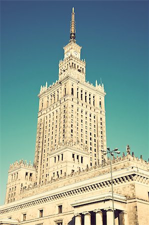 palace of culture and science - Palace of Culture and Science in Warsaw, Poland. Stock Photo - Budget Royalty-Free & Subscription, Code: 400-06059972