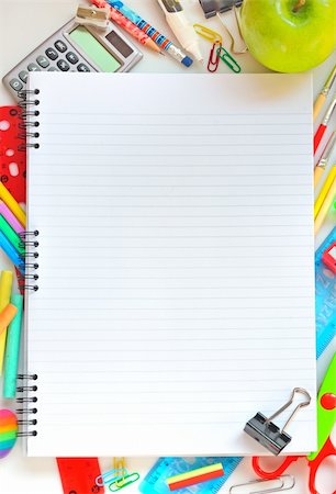 various school supplies Stock Photo - Budget Royalty-Free & Subscription, Code: 400-06064234