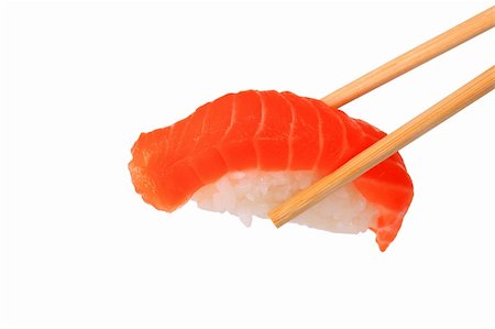 simsearch:400-04557539,k - Japanese sushi isolated on white. With Clipping Path Stock Photo - Budget Royalty-Free & Subscription, Code: 400-06064314