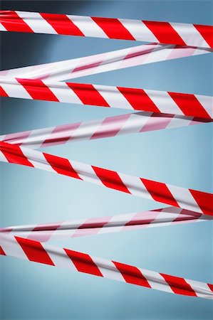 plastic blocks - Red and white plastic barrier tape blocking the way. Stock Photo - Budget Royalty-Free & Subscription, Code: 400-06064546
