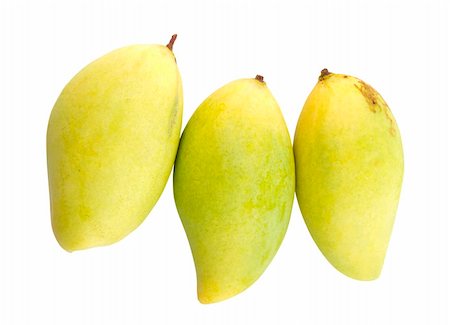 simsearch:400-04979626,k - Fresh tropical mangoes on a white background Foto de stock - Super Valor sin royalties y Suscripción, Código: 400-06064940