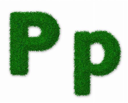 simsearch:400-06062404,k - Illustration of capital and lowercase letter P made of grass Foto de stock - Super Valor sin royalties y Suscripción, Código: 400-06064979