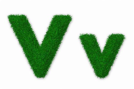 simsearch:400-06062404,k - Illustration of capital and lowercase letter V made of grass Foto de stock - Super Valor sin royalties y Suscripción, Código: 400-06064986
