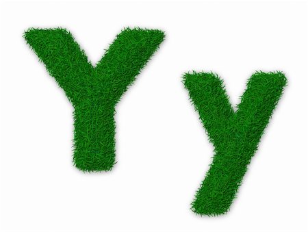 simsearch:400-06062404,k - Illustration of capital and lowercase letter Y made of grass Foto de stock - Super Valor sin royalties y Suscripción, Código: 400-06064989