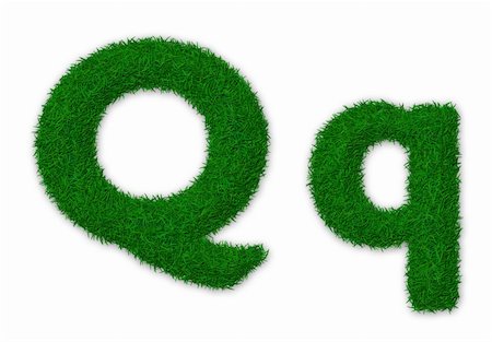 simsearch:400-06062404,k - Illustration of capital and lowercase letter Q made of grass Foto de stock - Super Valor sin royalties y Suscripción, Código: 400-06064981