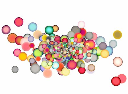 painter palette photography - 3d render strings of floating balls in multiple colors Stock Photo - Budget Royalty-Free & Subscription, Code: 400-06065111