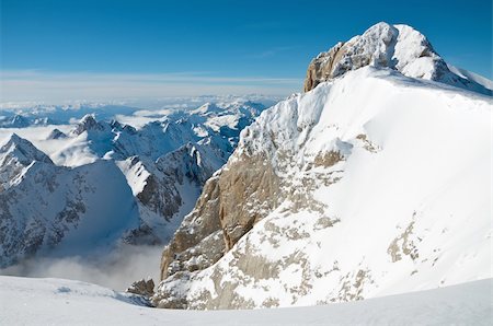 View to the southwest from Punta Rocca, Marmolada, Dolomites, Italy. Stock Photo - Budget Royalty-Free & Subscription, Code: 400-06065617