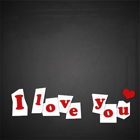 love you paper note Stock Photo - Budget Royalty-Free & Subscription, Code: 400-06065948