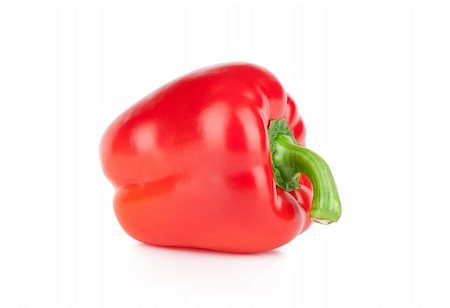 simsearch:400-06092107,k - Red sweet pepper isolated on white Fotografie stock - Microstock e Abbonamento, Codice: 400-06066070