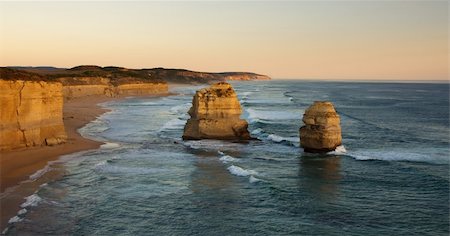 Panoramic view of Gibson Steps, Great Ocean Road, Australia Stock Photo - Budget Royalty-Free & Subscription, Code: 400-06066289