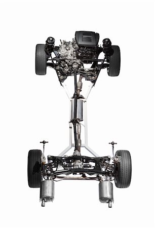 performance car - Image of car chassis with engine isolated on white. Stock Photo - Budget Royalty-Free & Subscription, Code: 400-06066519
