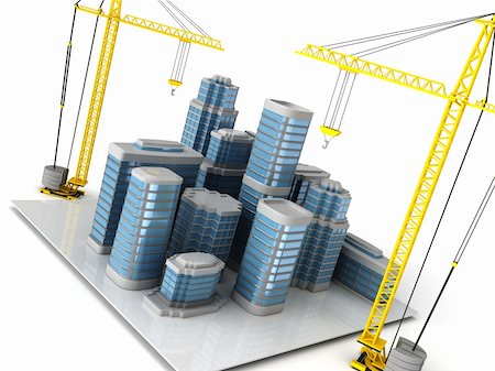 simsearch:400-06424091,k - 3d illustration of city building concept Stock Photo - Budget Royalty-Free & Subscription, Code: 400-06066570