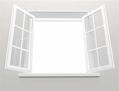 simsearch:400-04228204,k - Opened plastic window. 3d render Foto de stock - Super Valor sin royalties y Suscripción, Código: 400-06066632