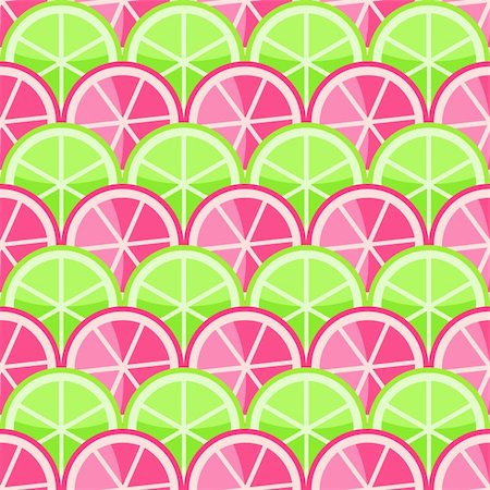 simsearch:400-04892460,k - Seamless Pattern with Grapefruits and Limes in Straight Order Stock Photo - Budget Royalty-Free & Subscription, Code: 400-06066875