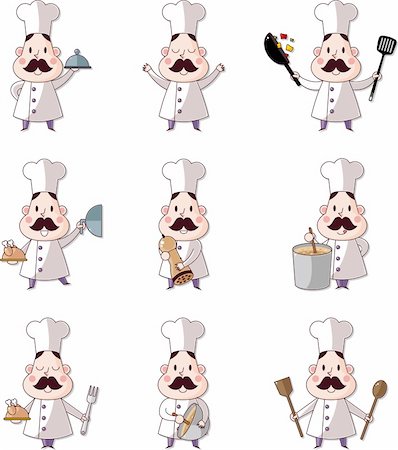 simsearch:400-05687991,k - cartoon chef icon Stock Photo - Budget Royalty-Free & Subscription, Code: 400-06066883
