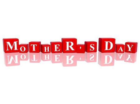 3d red cubes with letters makes mother's day Stock Photo - Budget Royalty-Free & Subscription, Code: 400-06067173